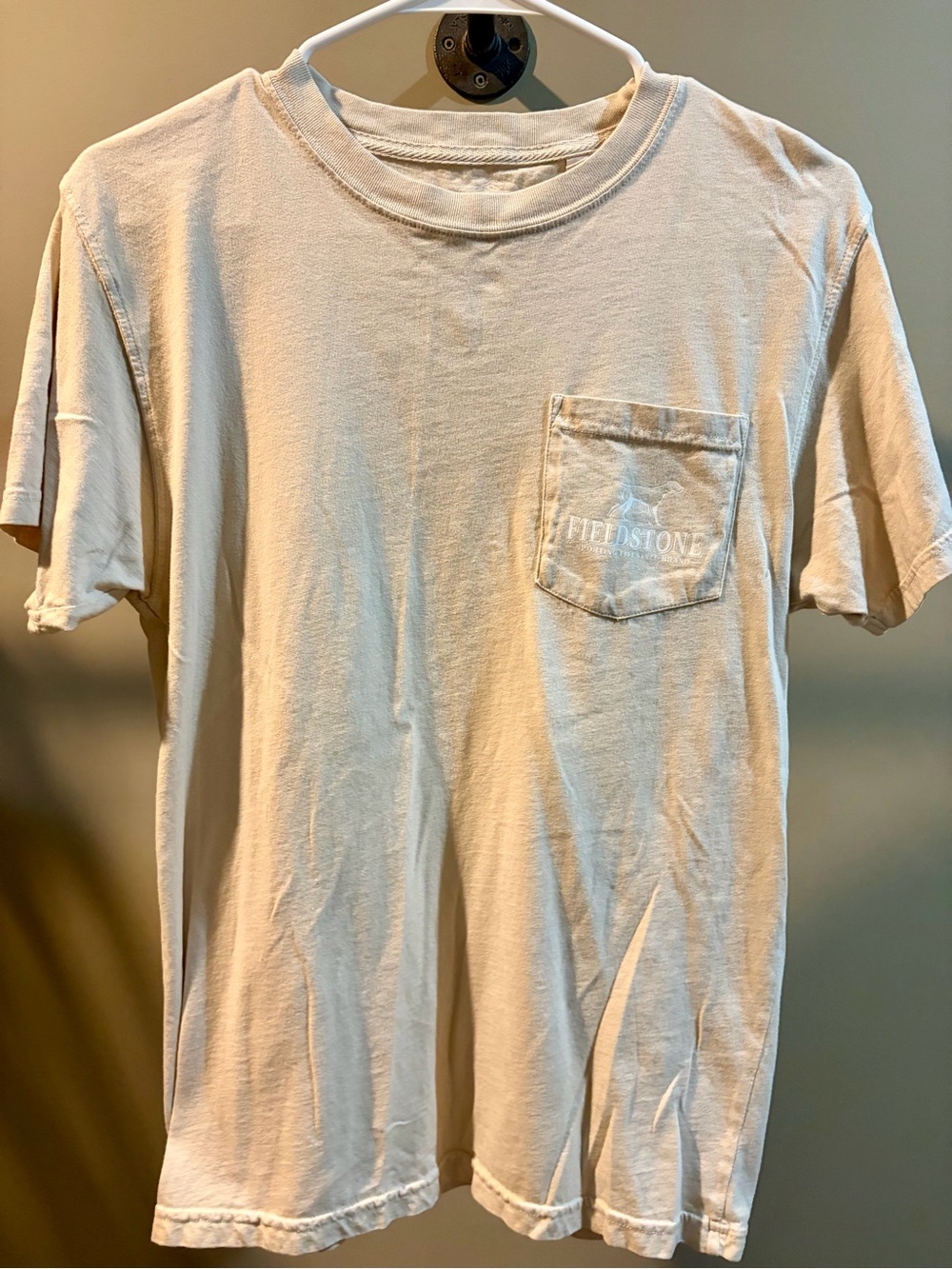 Men's Fieldstone Cream Pocket T-Shirt